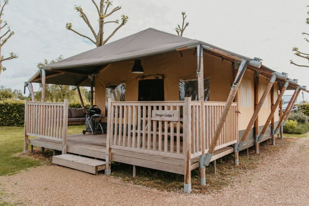 glamping accommodatie op camping Betuwe, Kesteren